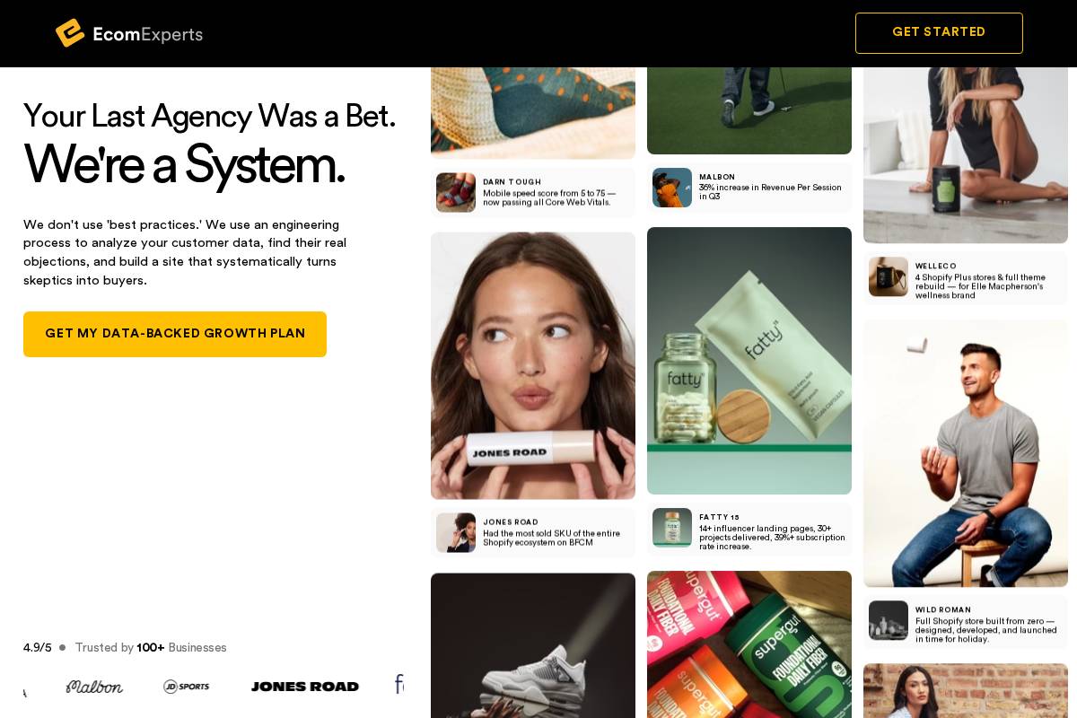 Ecom Experts homepage screenshot