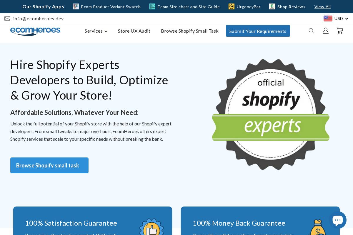 Ecomheroes Infotech Pvt. Ltd. homepage screenshot