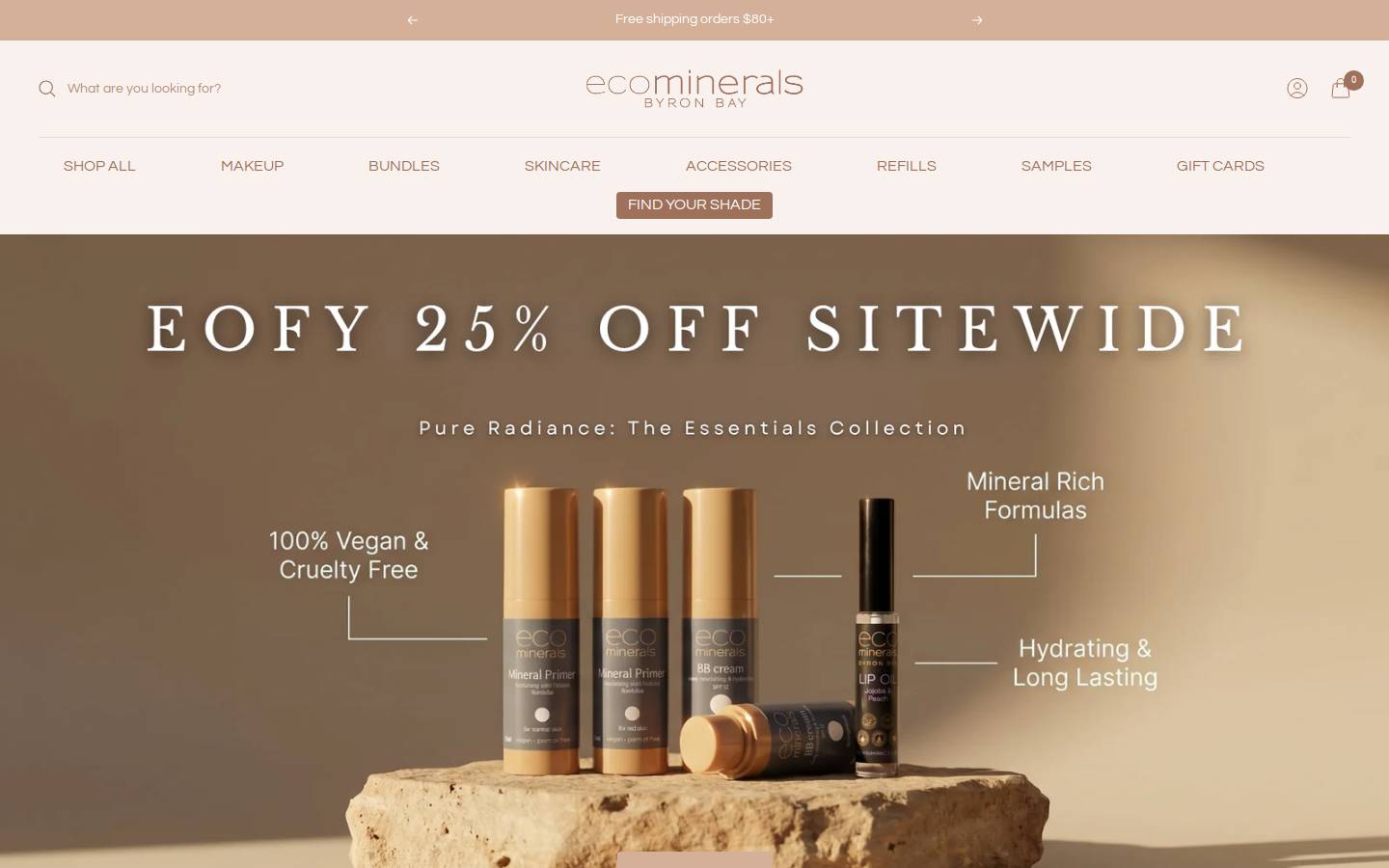 ECO minerals homepage screenshot