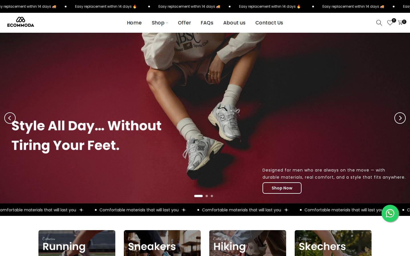 ecommoda.com homepage screenshot
