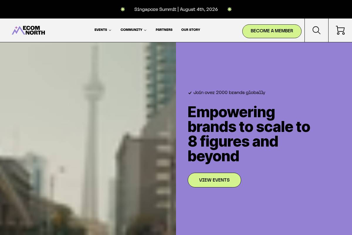 ecomnorth.com homepage screenshot