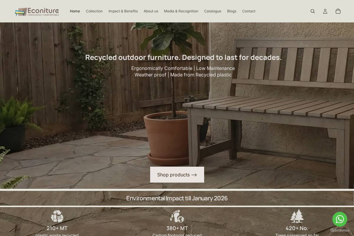 econiture.com homepage screenshot