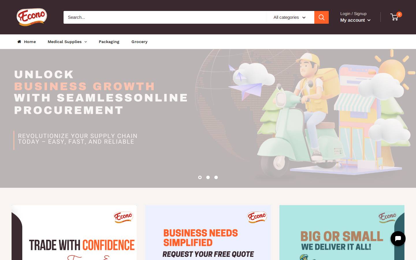 econowholesale.com homepage screenshot