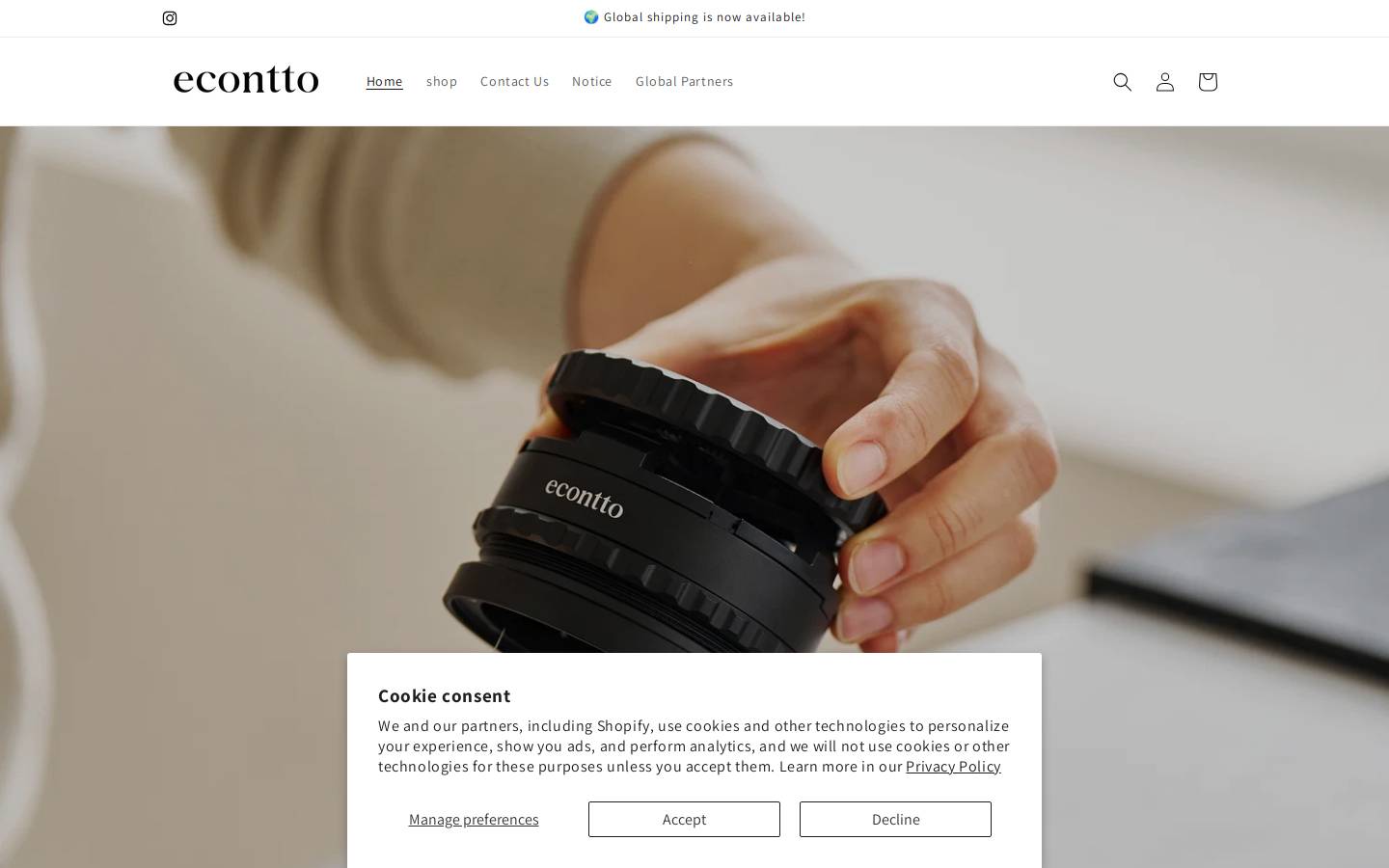 econtto.com homepage screenshot