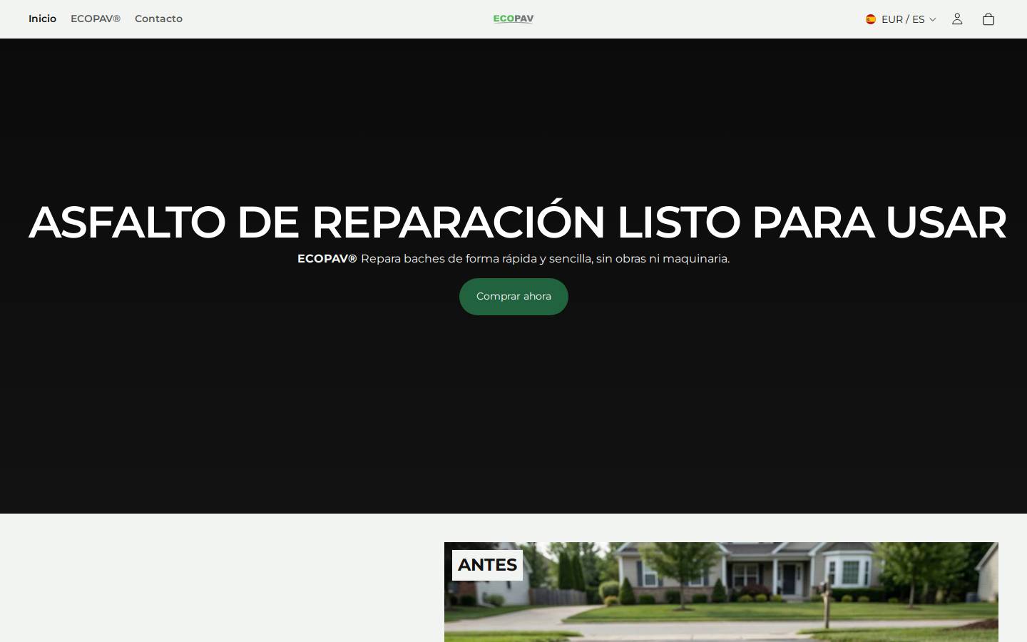 ecopav.it homepage screenshot