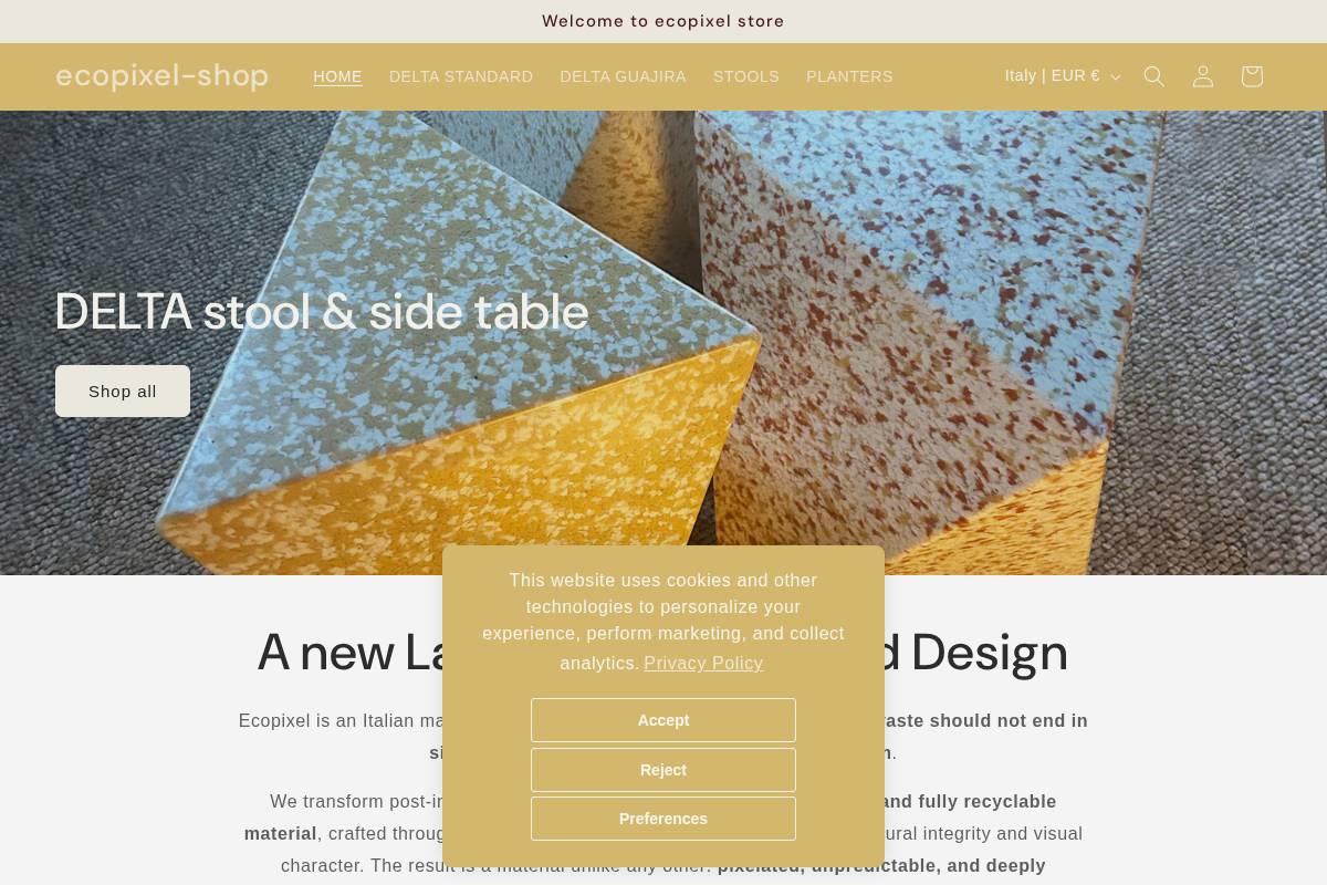 ecopixel.shop homepage screenshot