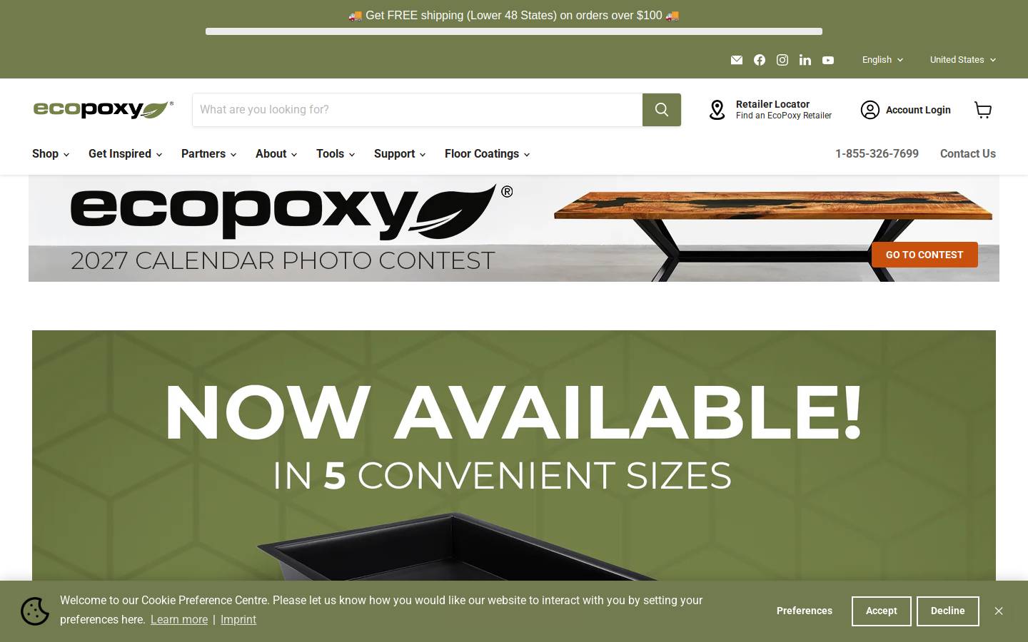 ecopoxy.com homepage screenshot