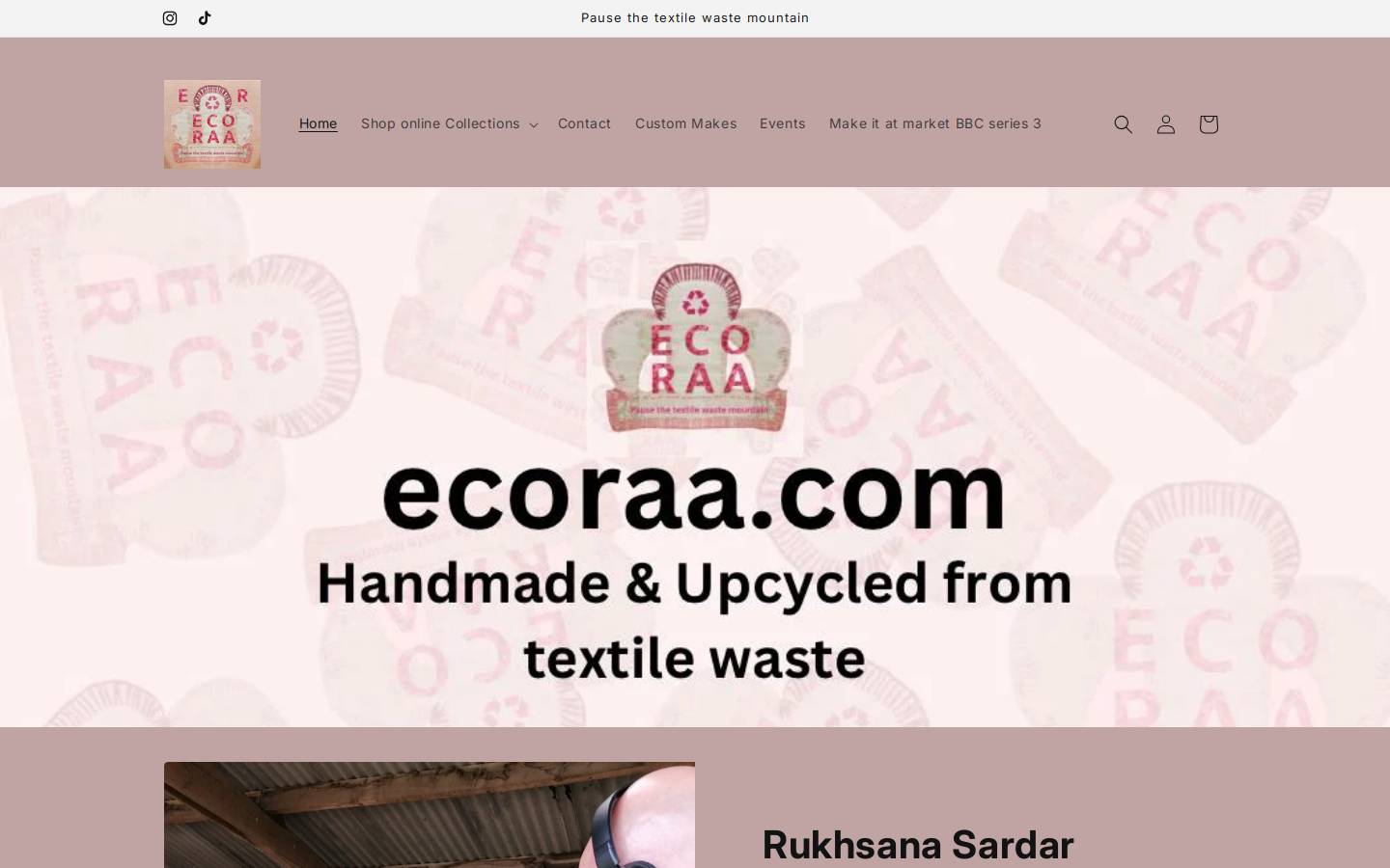 ecoraa.com homepage screenshot