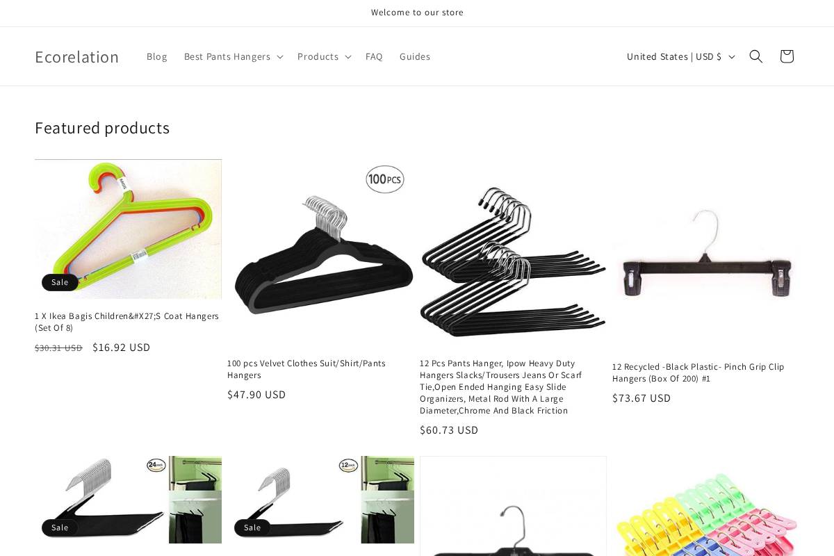 ecorelation.com homepage screenshot