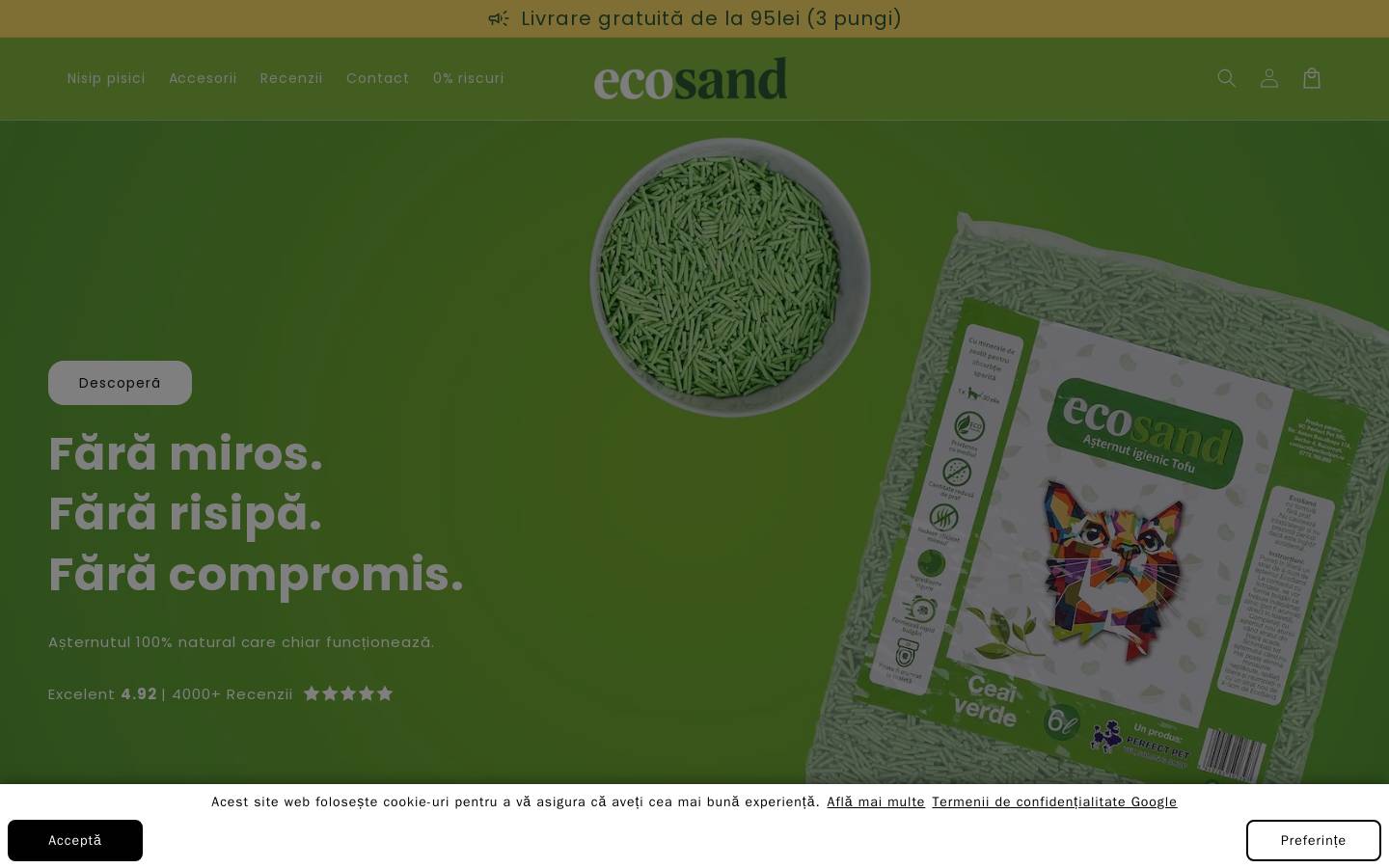 ecosand.shop homepage screenshot