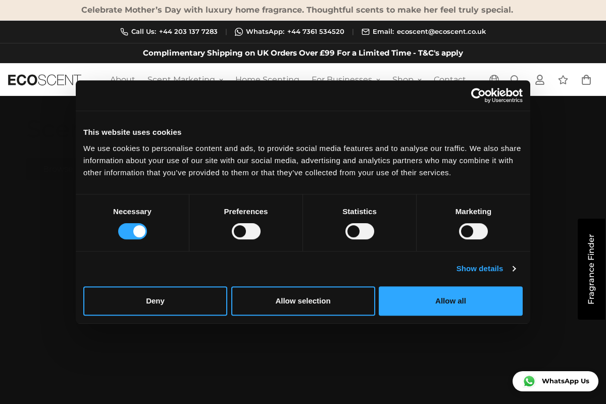 ecoscent.co.uk homepage screenshot