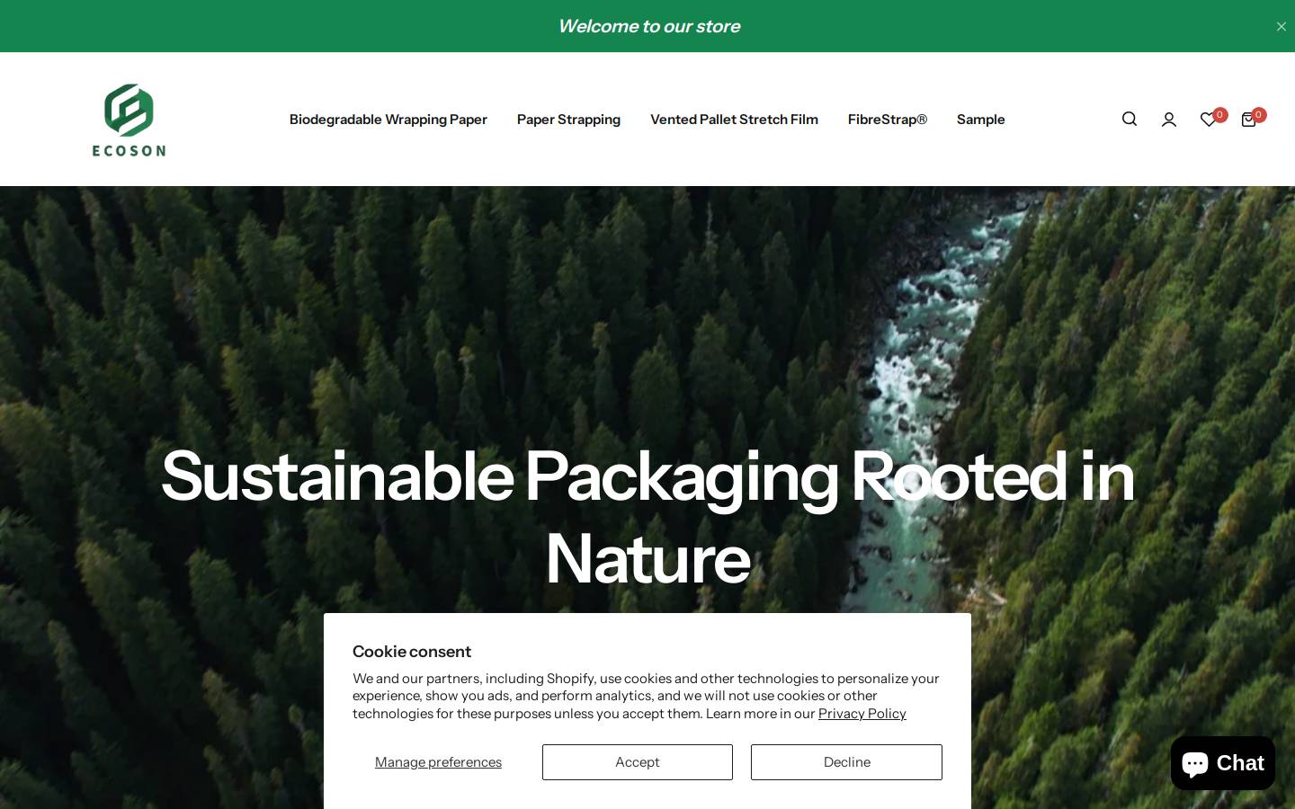 ecosonpack.com homepage screenshot