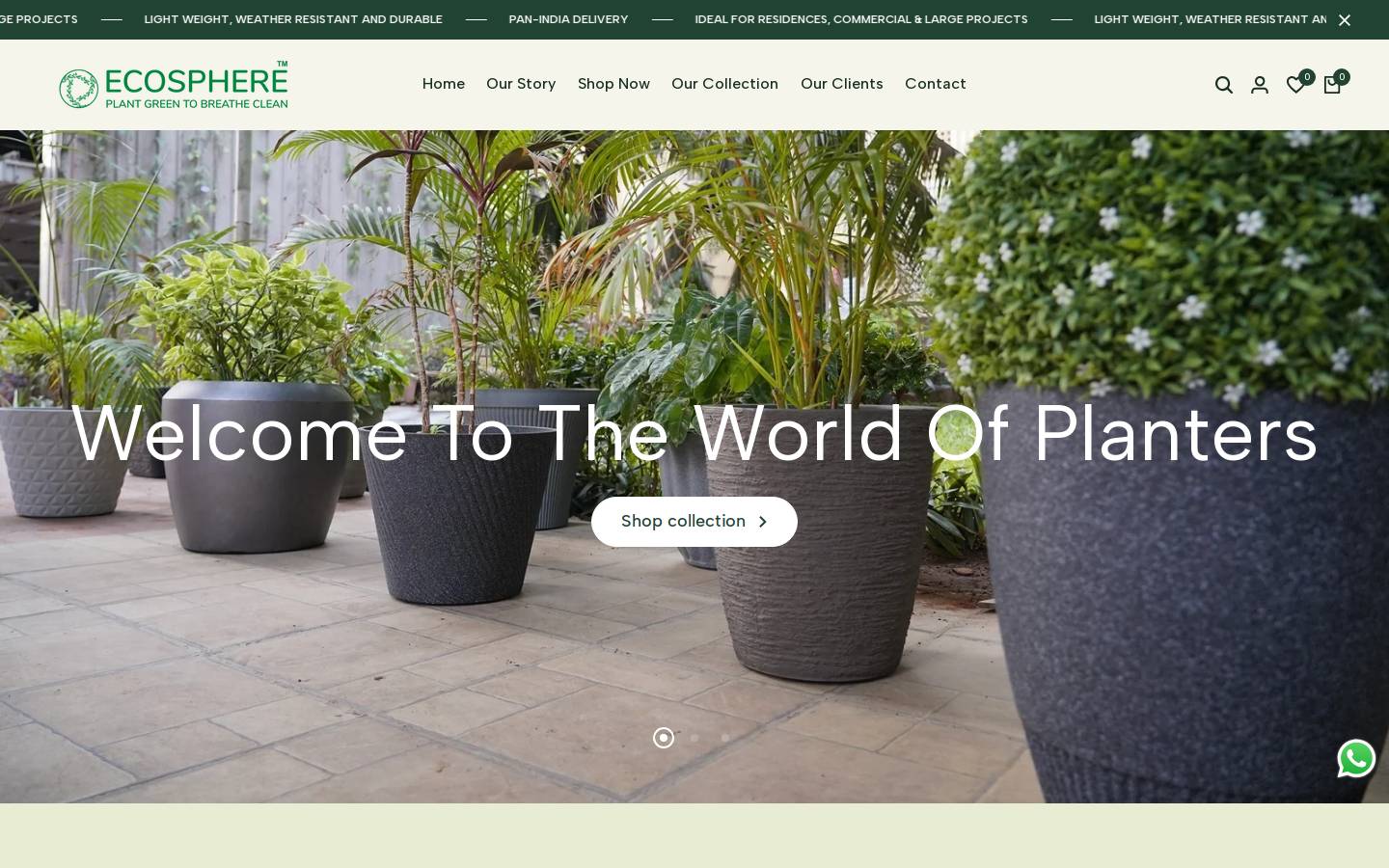 ecospherein.com homepage screenshot