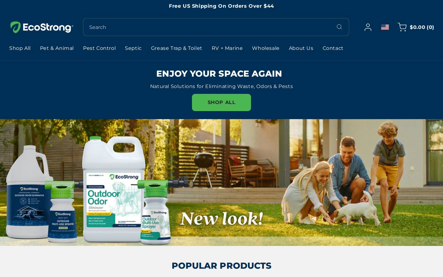 EcoStrong homepage screenshot