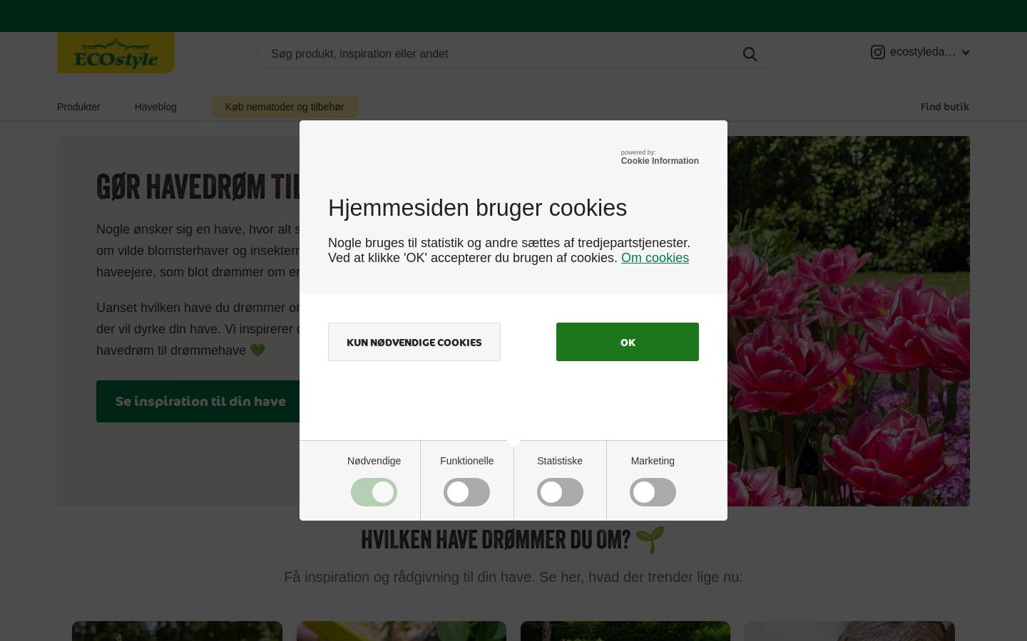 ecostyle.dk homepage screenshot