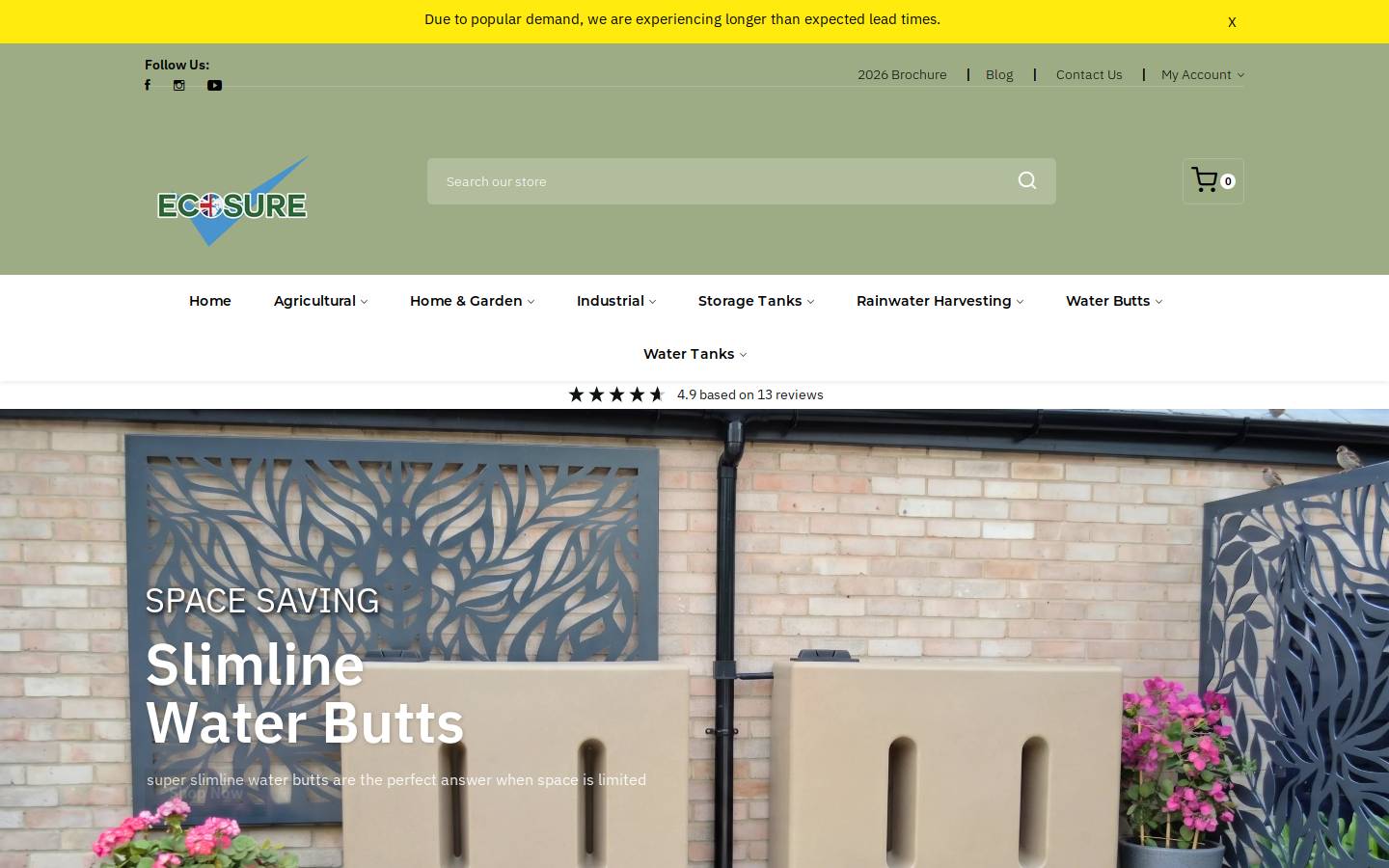 Ecosure homepage screenshot