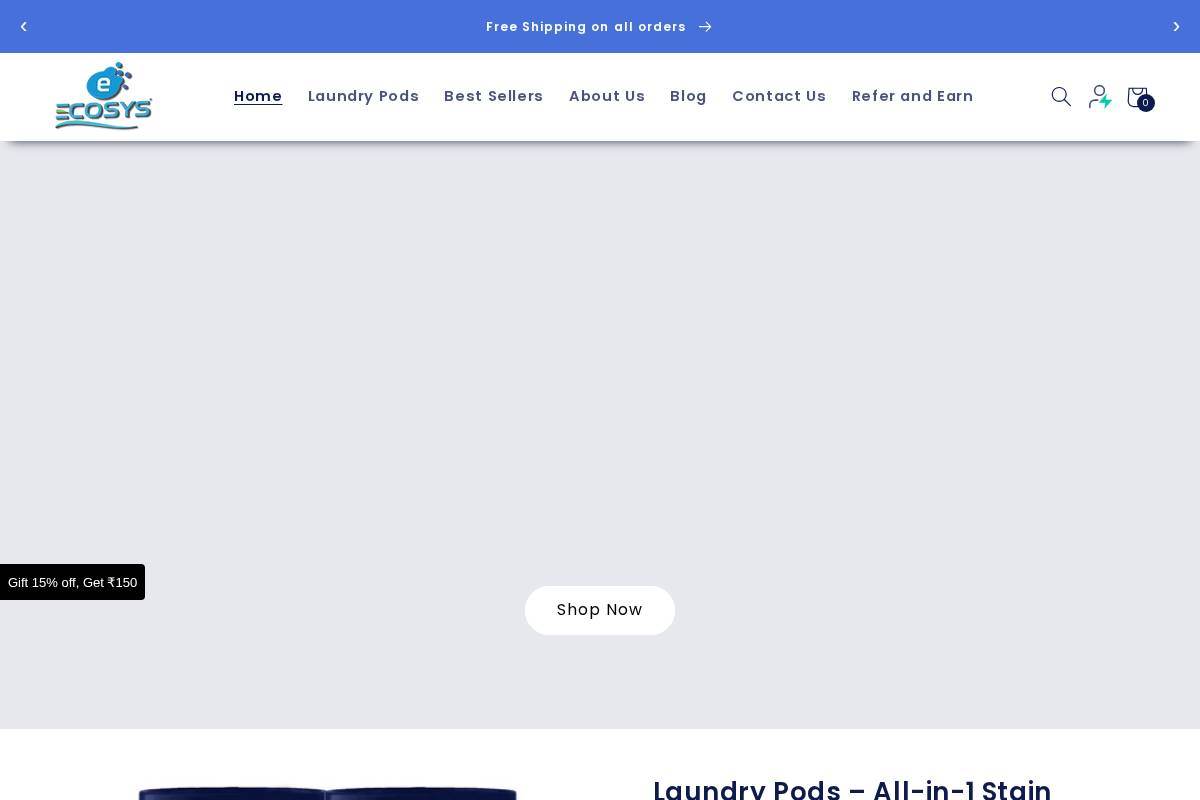 ecosyscleaners.com homepage screenshot
