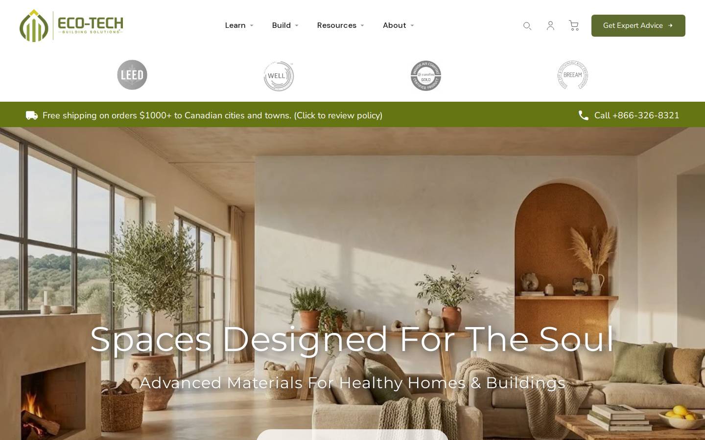 ecotechnology.ca homepage screenshot
