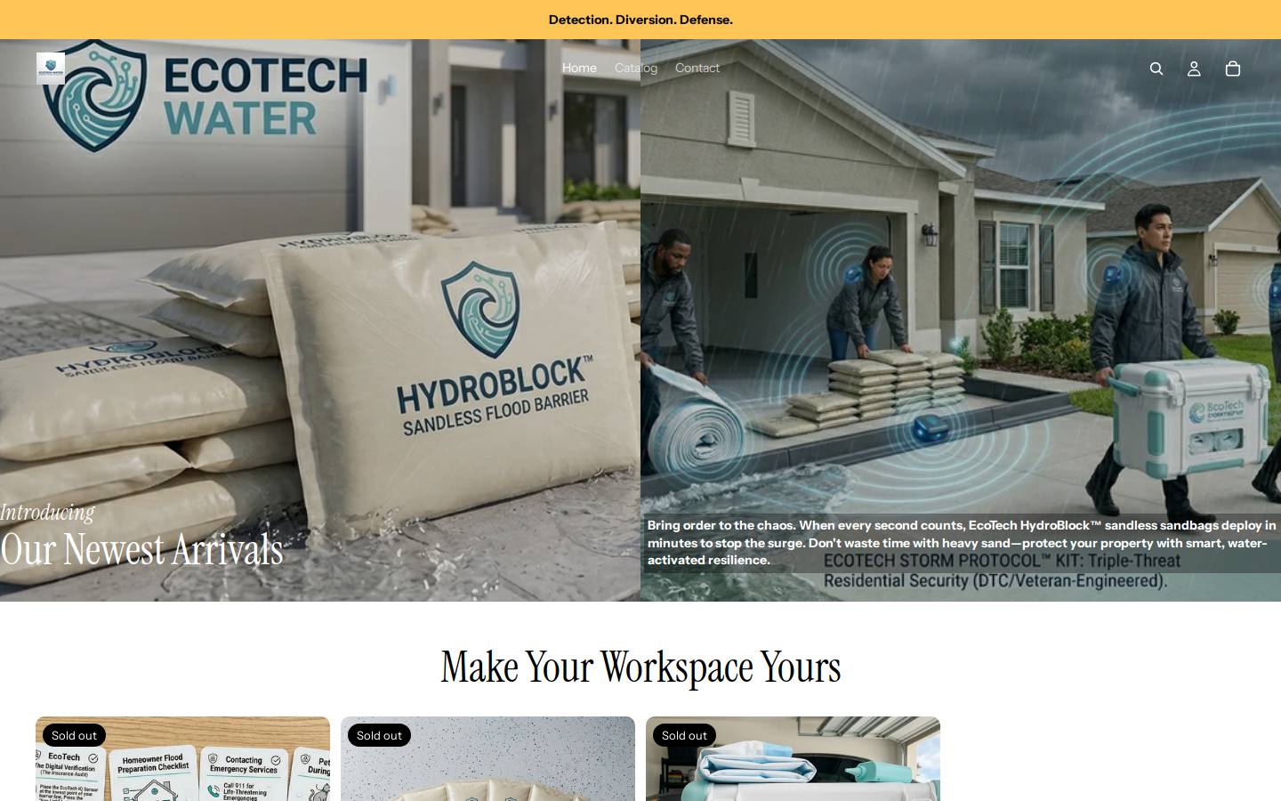 ecotechstorm.com homepage screenshot