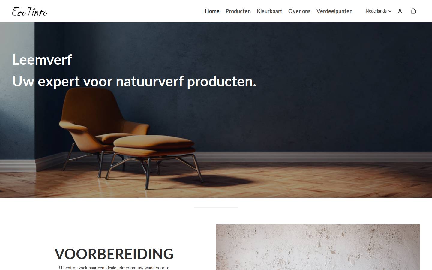 ecotinto.be homepage screenshot