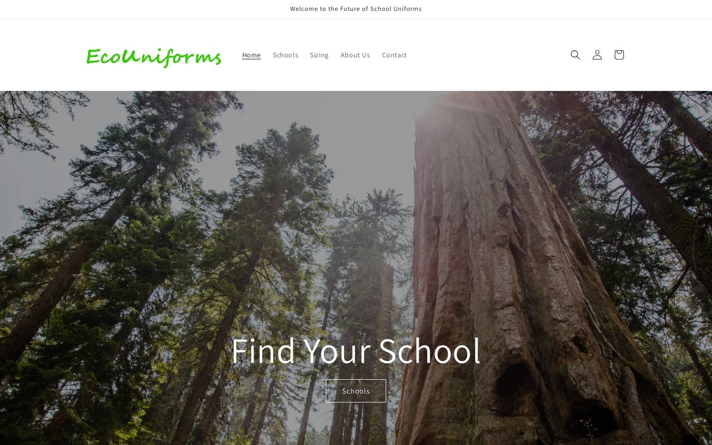 ecouniforms.co.uk homepage screenshot