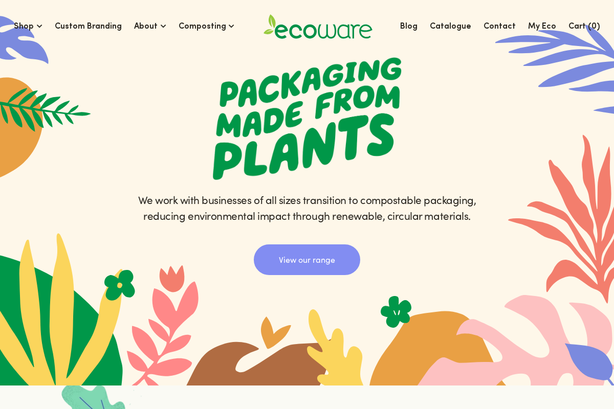 ecoware.co.nz homepage screenshot
