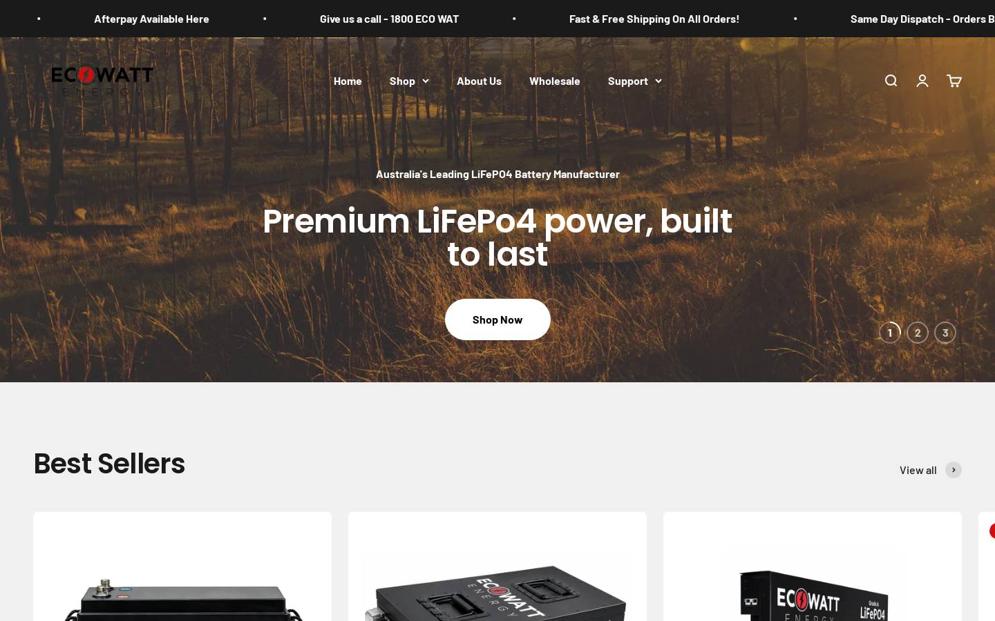 Ecowattenergy homepage screenshot