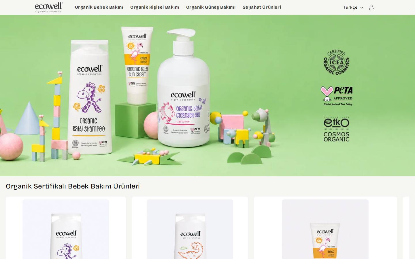 Ecowell homepage screenshot