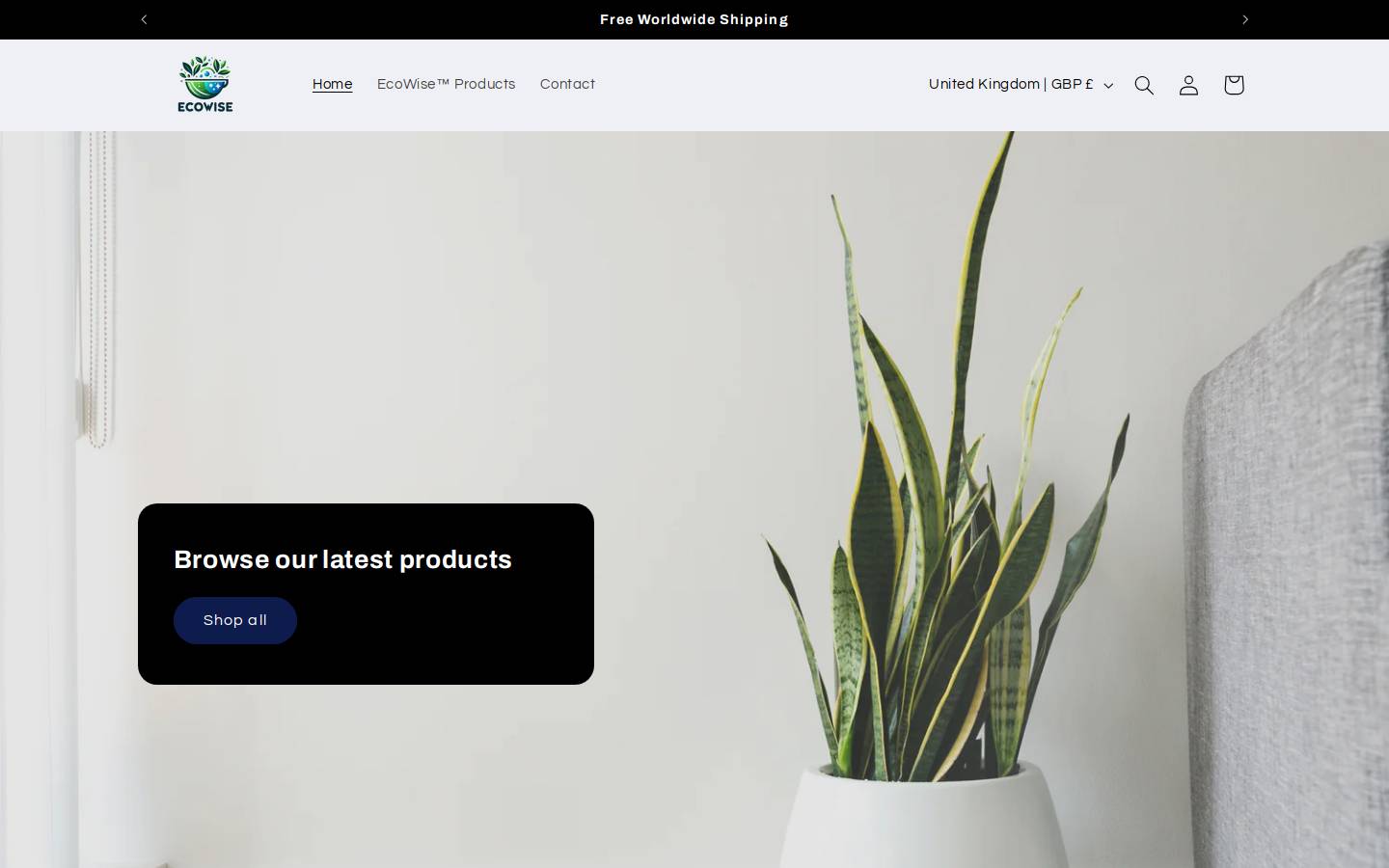 ecowisewasher.com homepage screenshot