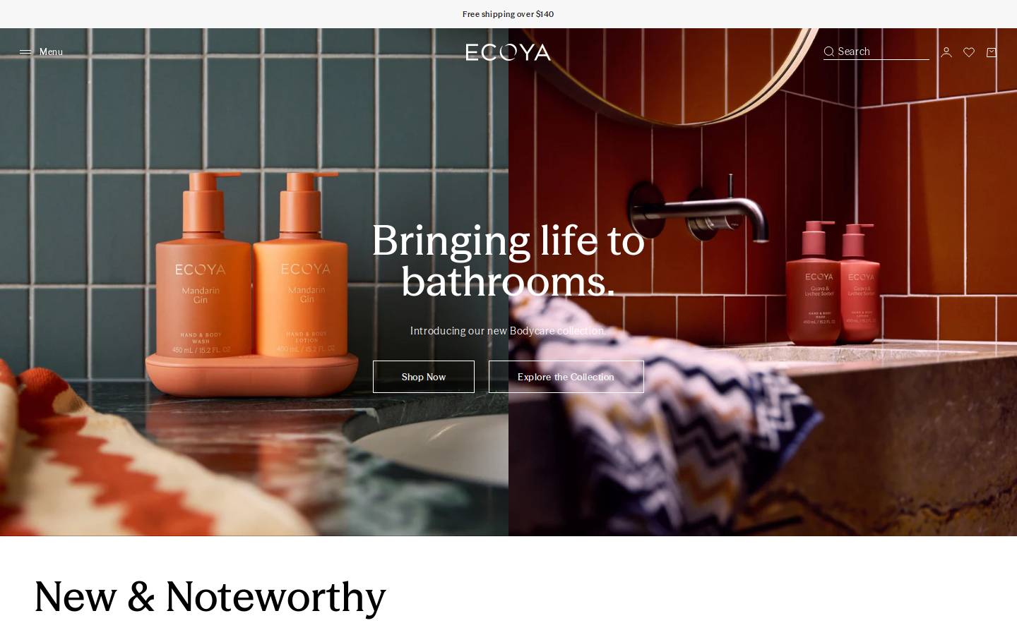 ecoya.com.au homepage screenshot