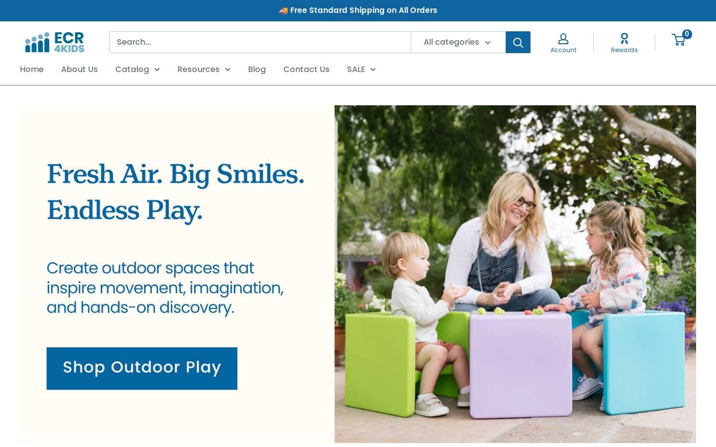 ECR4Kids homepage screenshot