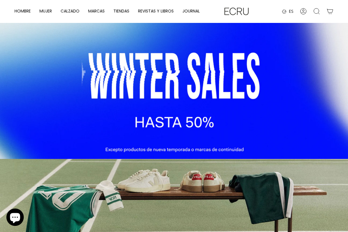 ECRU homepage screenshot