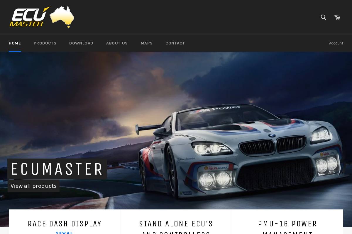 ecumaster.com.au homepage screenshot