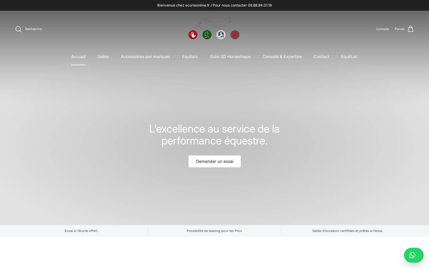 ecurieonline.fr homepage screenshot