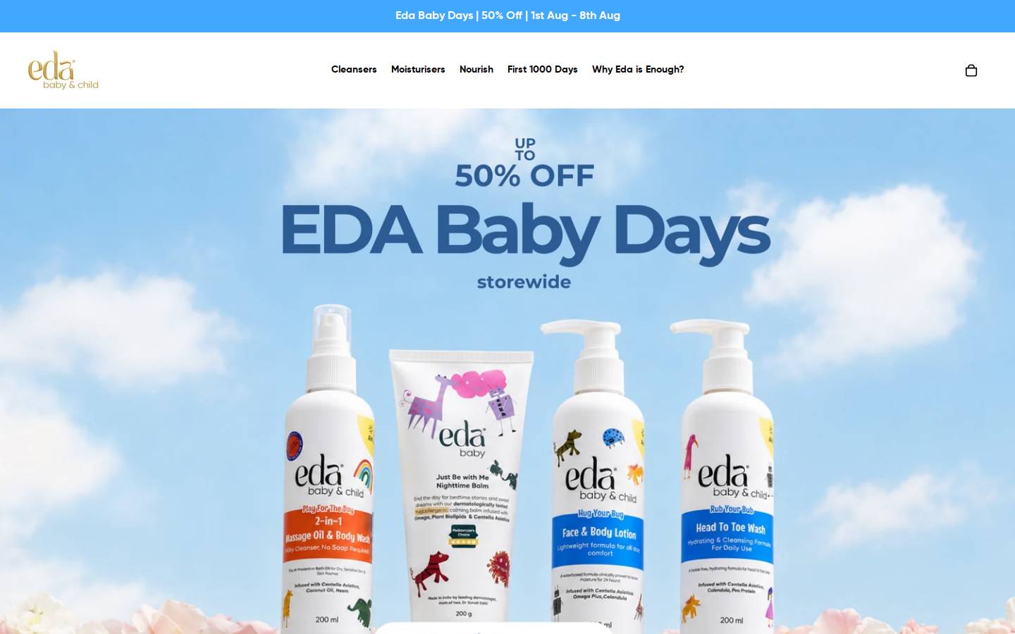 edababycare.com homepage screenshot