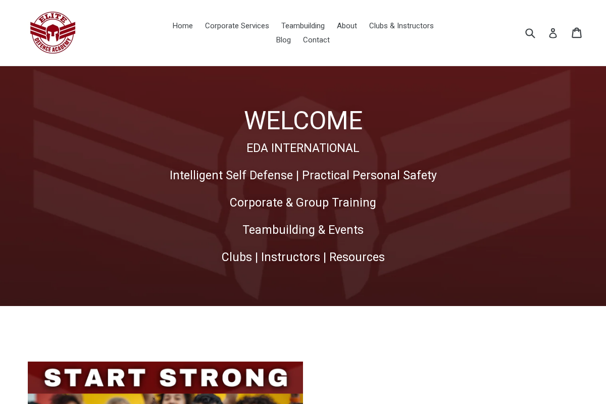 edakravmaga.com homepage screenshot