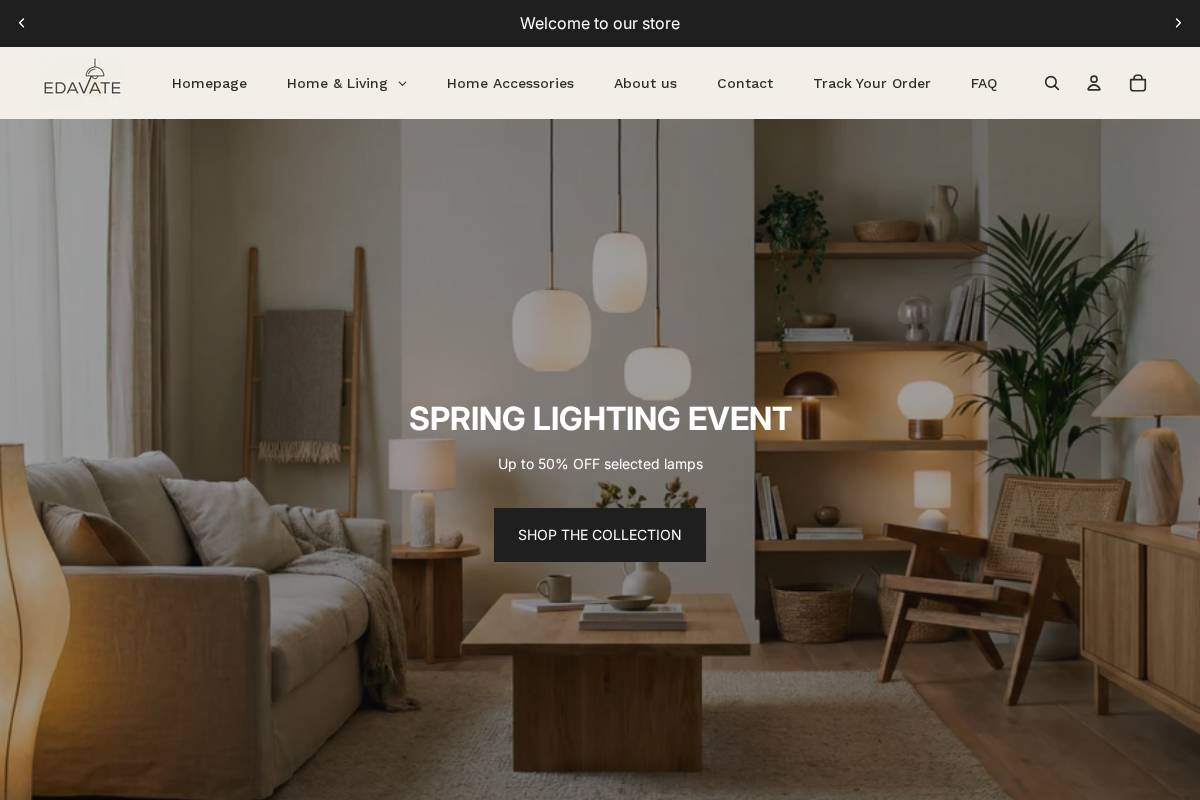 Edavate homepage screenshot