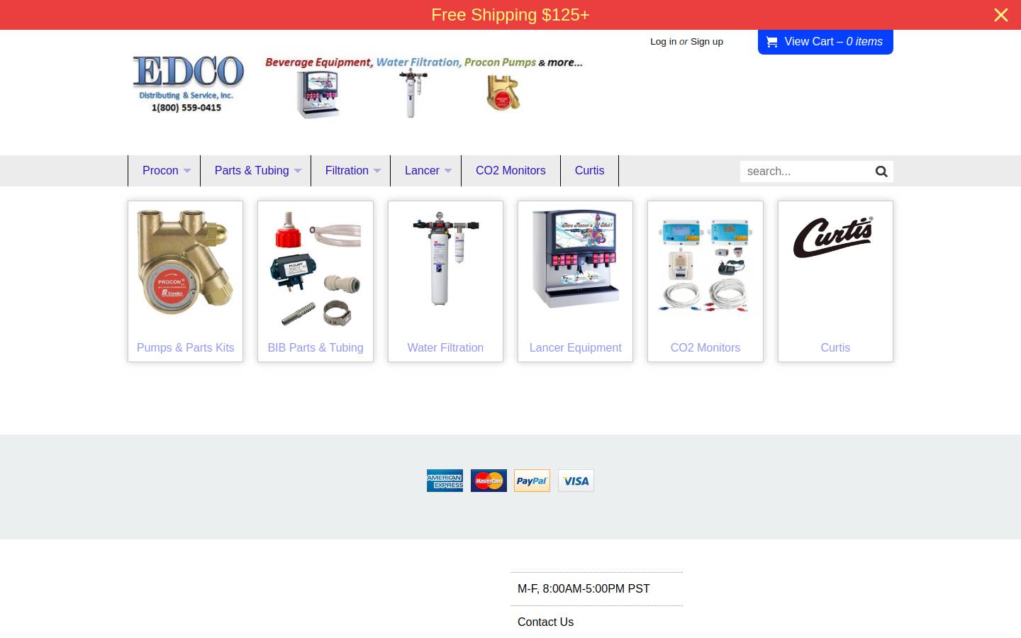 edcodistributing.com homepage screenshot