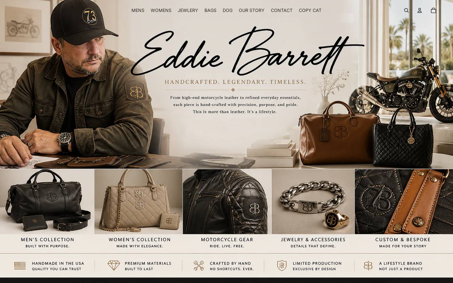 eddiebarrett.com homepage screenshot