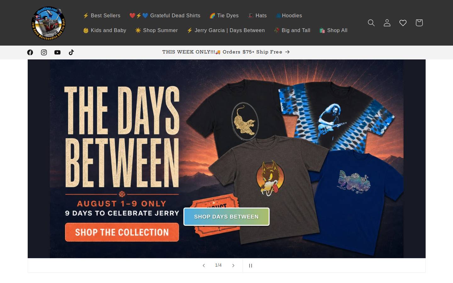 Edeadshop.com homepage screenshot