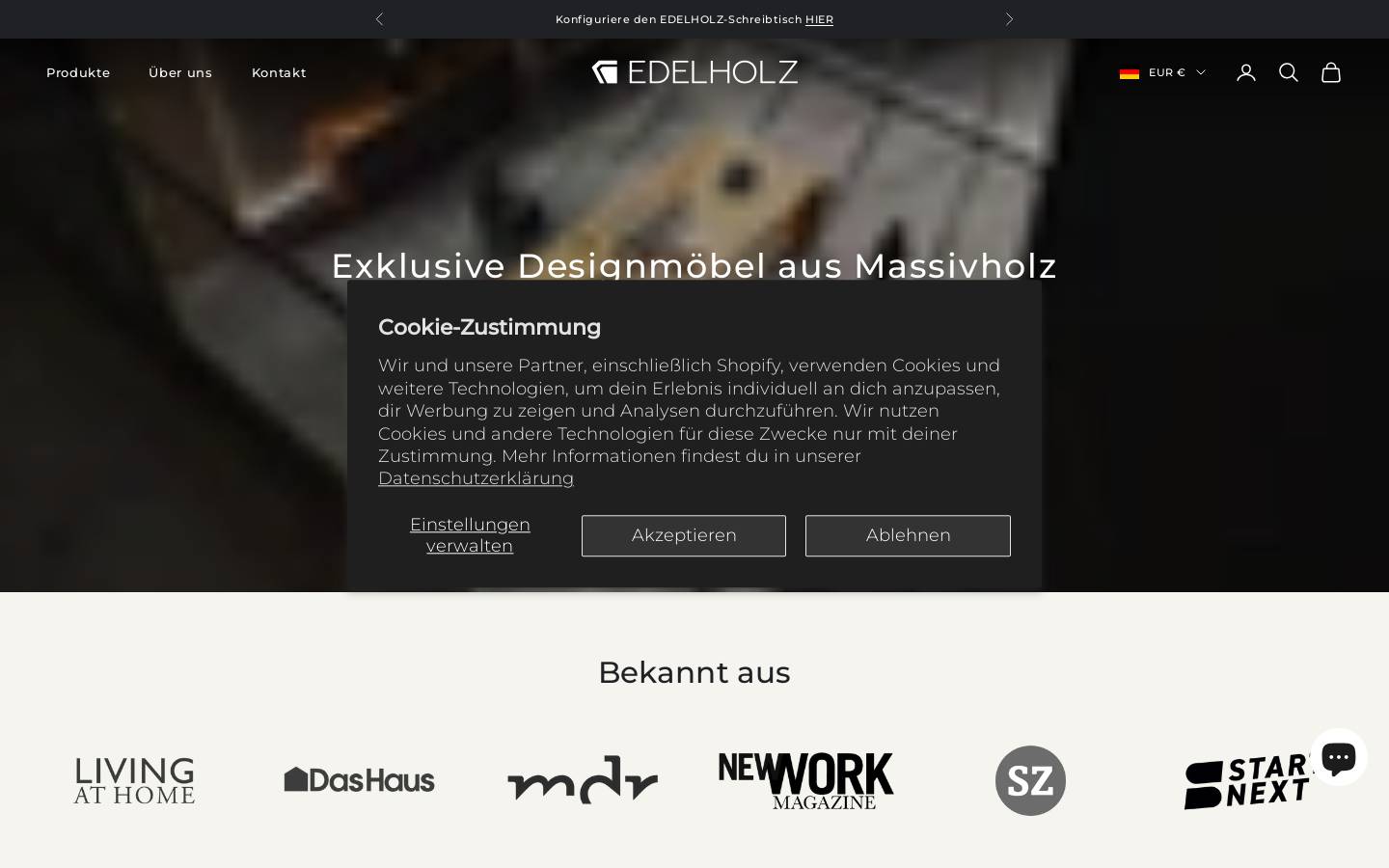 edelholz-manufaktur.de homepage screenshot