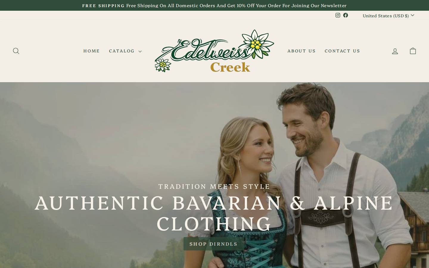 edelweisscreek.com homepage screenshot