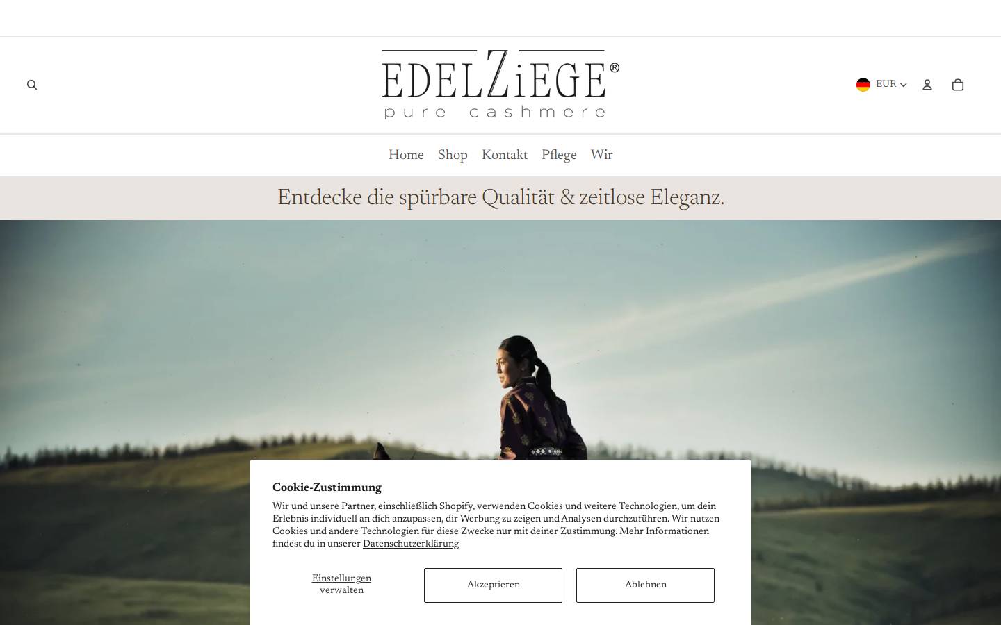 edelziege.com homepage screenshot