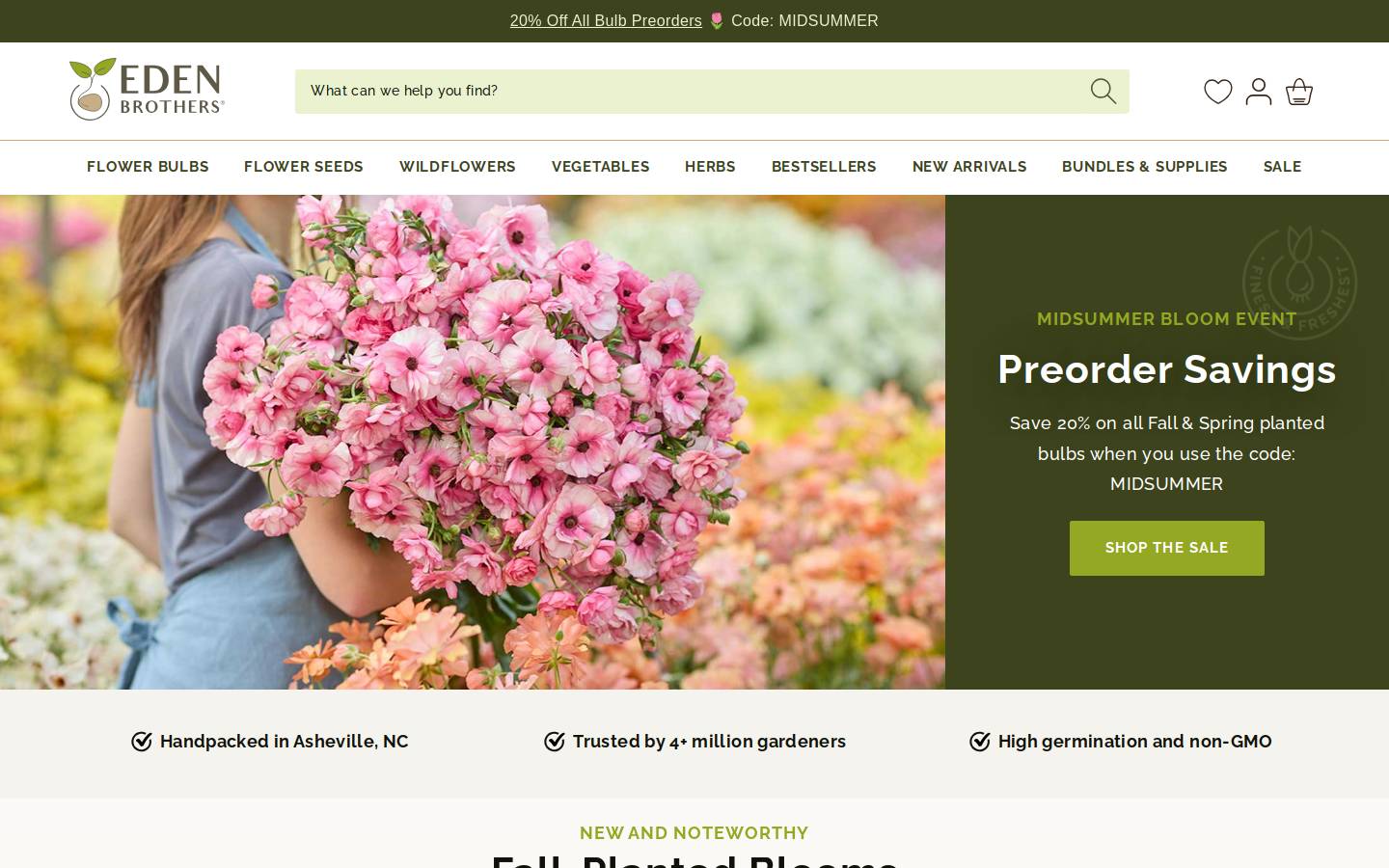 Eden Brothers homepage screenshot