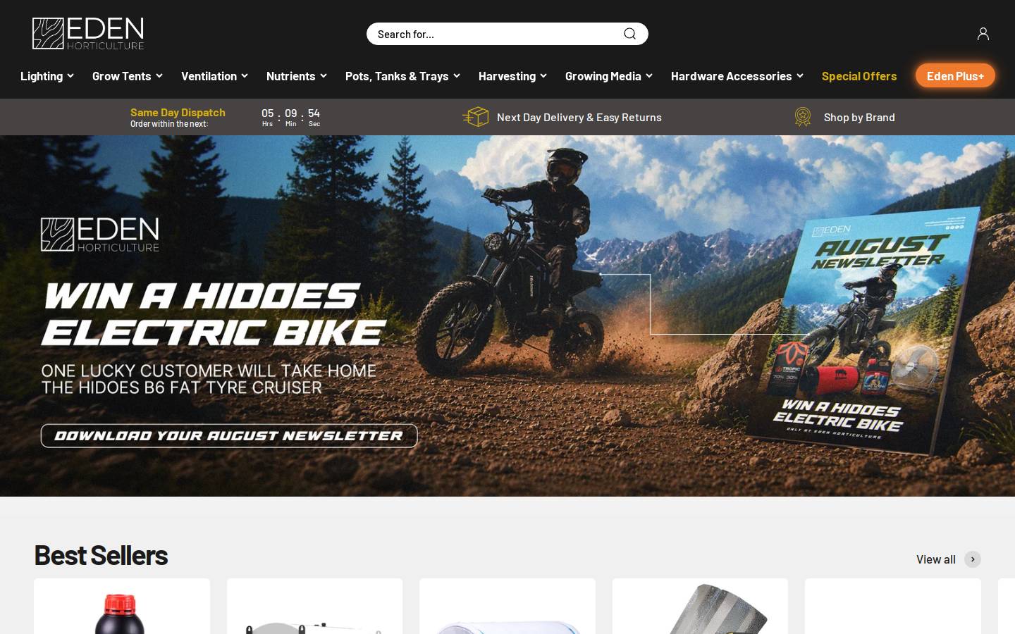 edenhorticulture.co.uk homepage screenshot