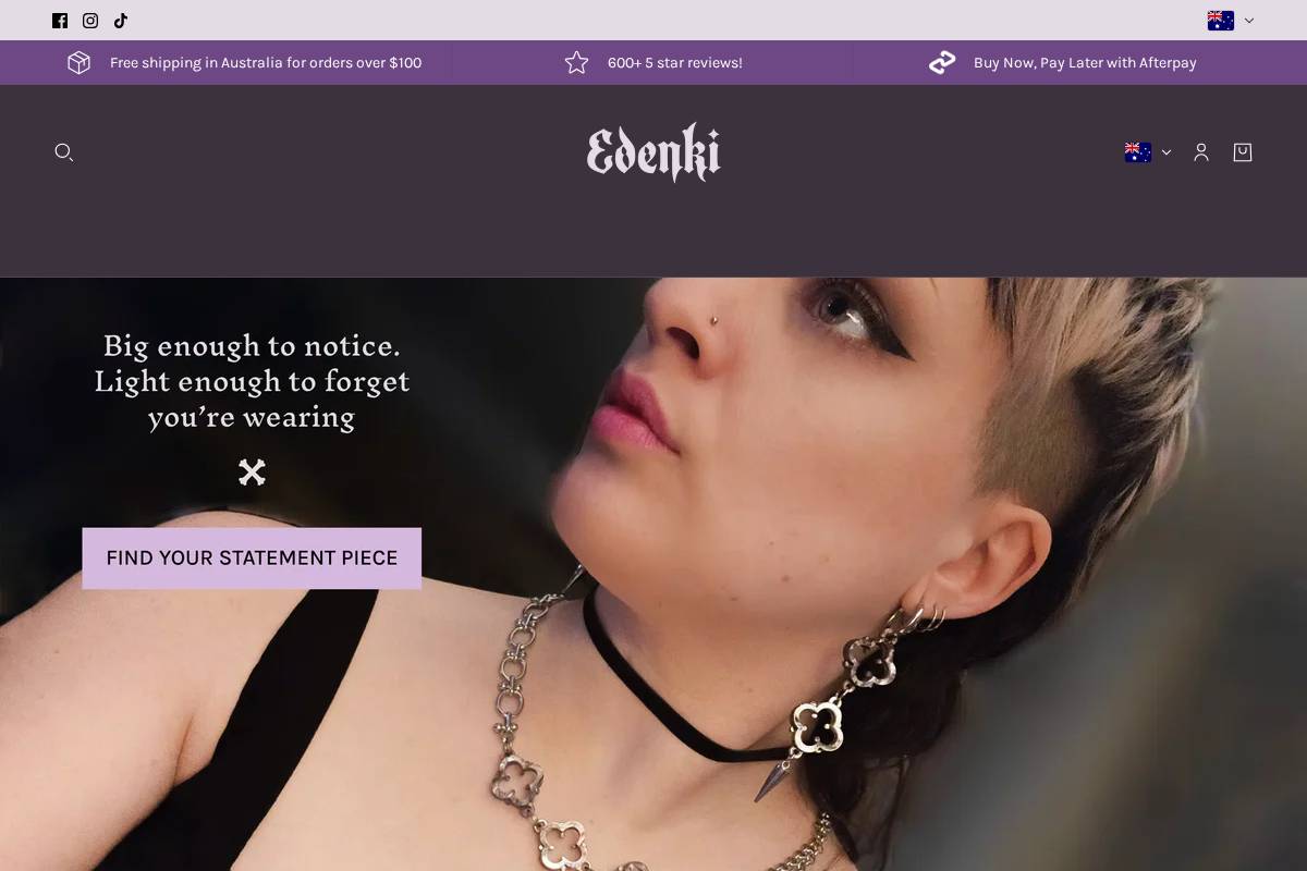 edenki.com.au homepage screenshot