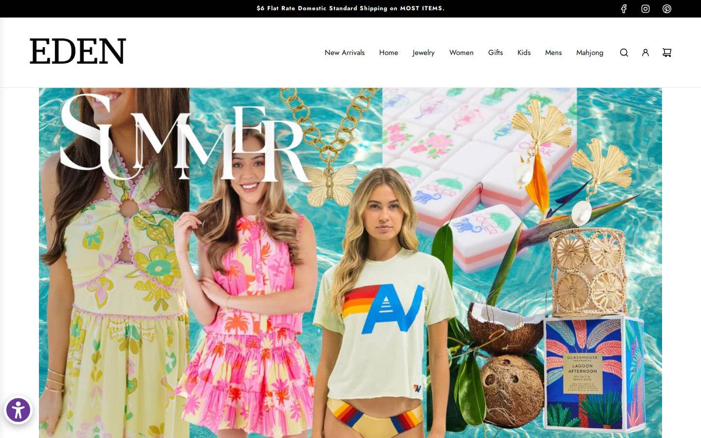 edenlifestyleboutique.com homepage screenshot