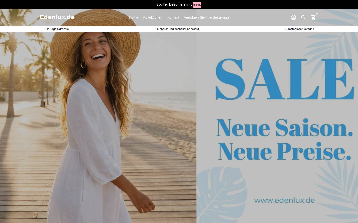 Edenlux homepage screenshot