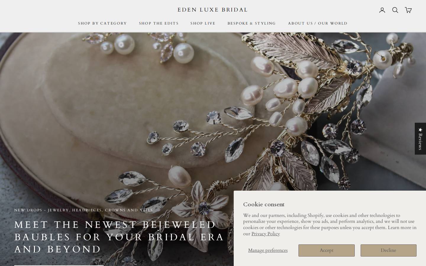 edenluxe.com homepage screenshot