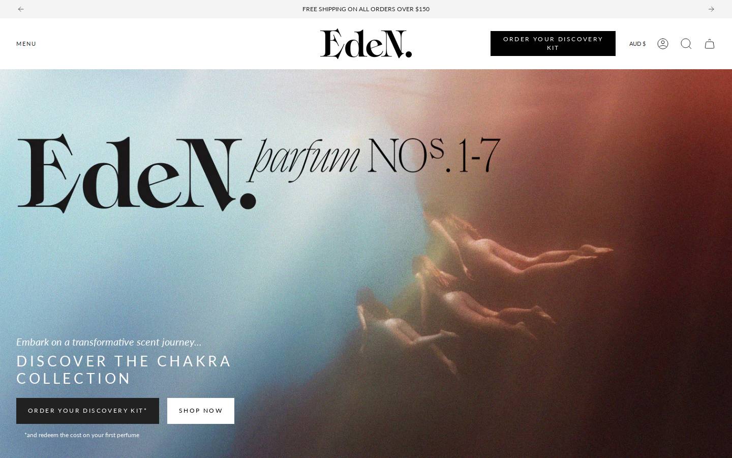 edenparfum.com.au homepage screenshot